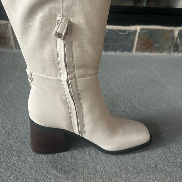 New w box! Sam Edelman White Knee-High Women's Boots - Picture 3 of 5